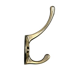 Крючок мебельный ТУНДРА TKd=002, двухрожковый, бронза, 4 шт. TMP