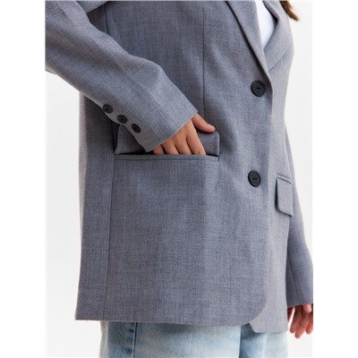 Пиджак женский с разрезом на спине MIST, размер 48-50, серый