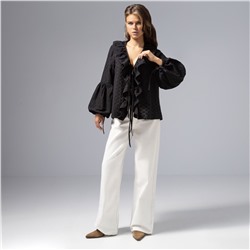 Блуза из хлопка, Пленительная грация (черная)