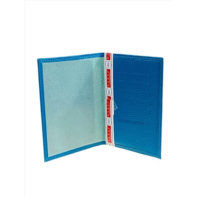 Обложка на паспорта из натуральной кожи, цвет синий