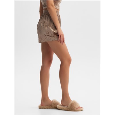 Шорты женские KAFTAN Velvet, размер 44-46, кофейные