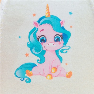 Шапка для бани и сауны «Единорог», шерсть, полиэфир, детская, «Банная забава»