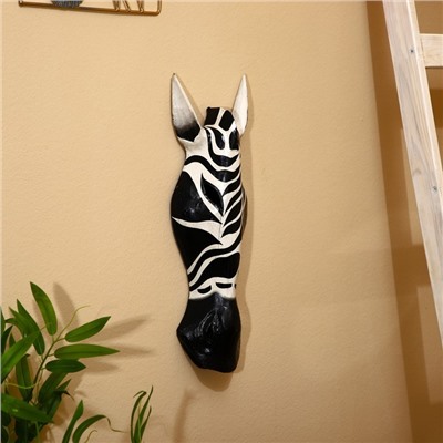 Маска «Зебра», 50 см, дерево албезия