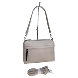 Женская сумка из искусственной кожи, цвет бежево-серый