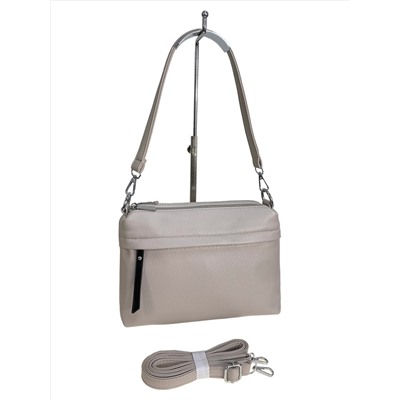 Женская сумка из искусственной кожи, цвет бежево-серый