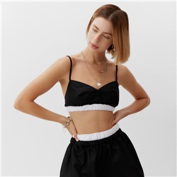 Топ женский на бретелях MINAKU: Home collection, чёрный, размер 46
