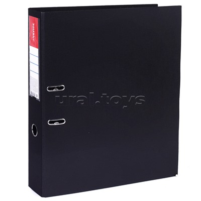 Папка с арочным механизмом A3 75 мм PP двусторонний разобранная вертикальная, наварной карман с этикеткой, черная