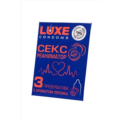 Презервативы с ароматом персика «Сексреаниматор» - 3 шт.