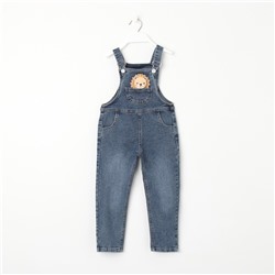 Полукомбинезон для девочек, цвет синий, рост 74 см