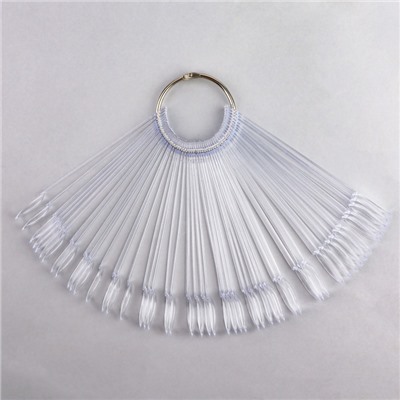 Палитра для лаков на кольце, 50 ногтей, форма овал, прозрачная