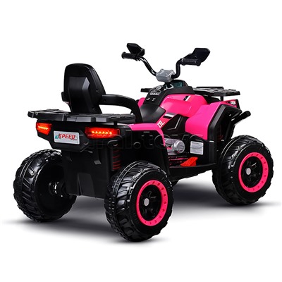 Электромобиль детский "Квадроцикл" (цвет черно-розовый)