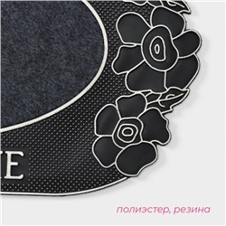 Коврик придверный Доляна «Welcome цветы», 40×70 см, цвет МИКС