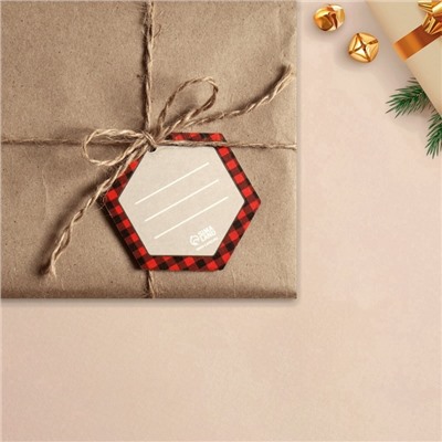 Шильдик на подарок Новый год «С новым счастьем», 6.5×7 см