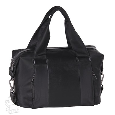 Сумка дорожная кожаная 916135-50M black Polina&Eiterou
