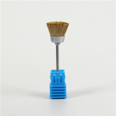 Щётка - браш для чистки фрез, медная, цвет серебристый, золотистый