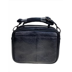 Сумка мужская из натуральной кожи, цвет черный
