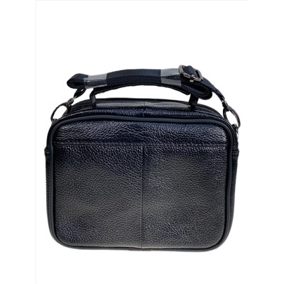 Сумка мужская из натуральной кожи, цвет черный