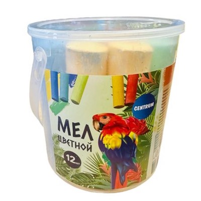 Мел для асфальта 12шт JUMBO в ведре 73247 Centrum