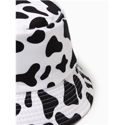 Панама женская двусторонняя MINAKU, белый, чёрная, размер 58