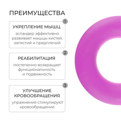 Эспандер кистевой Fortius, 5 кг, цвет фиолетовый