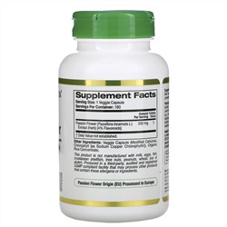California Gold Nutrition, EuroHerbs, «Пассифлора», 250 мг, 180 растительных капсул