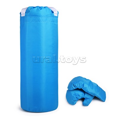 Набор детский игровой (перчатки, груша 70 см.) Оксфорд (голубой)