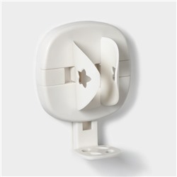 Держатель для электрических зубных щёток, регулируемый размер, 8.5×7×4 см, белый