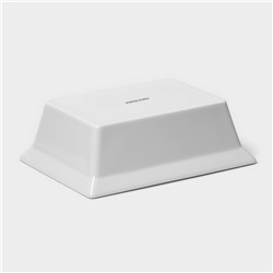 Форма для выпечки Magistro White gloss, 700 мл, 17.5×13.5×5.5 см, жаропрочный фарфор, белая