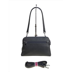 Женская сумка из искусственной кожи и натуральной замши, цвет серый