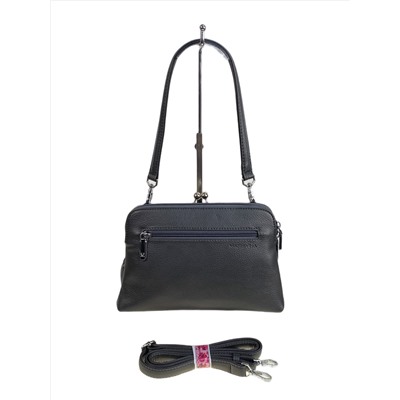 Женская сумка из искусственной кожи и натуральной замши, цвет серый