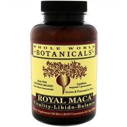 Whole World Botanicals, Royal Maca, 500 мг, 180 желатиновых капсул