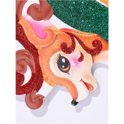 Ёлочная игрушка «Новогодний» олень, 22×24 см