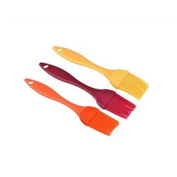 Кисточка силиконовая 17,5см, 3 цвета, VETTA