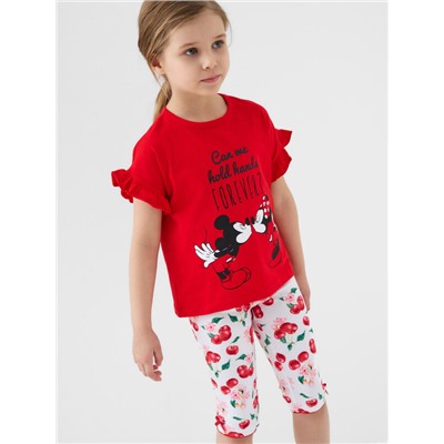 Брюки трикотажные для девочек (легинсы укороченные), 2 пары в комплекте