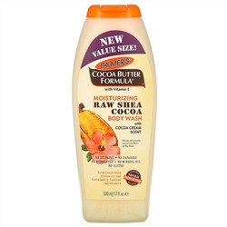 Palmer's, Cocoa Butter Formula, увлажняющий гель для душа с необработанным маслом ши и какао, с ароматом какао и сливок, 500 мл (17 жидк. унций)