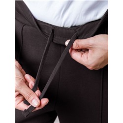 Брюки теплые прямые из футера трехнитики c начесом