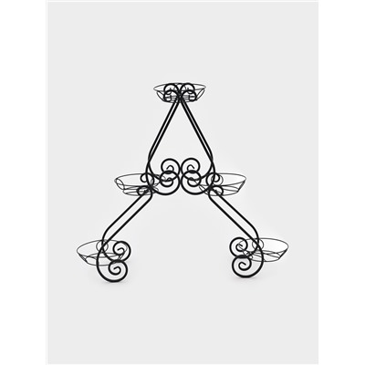 Подставка для цветов «Букет», d=17 см, цвет чёрный