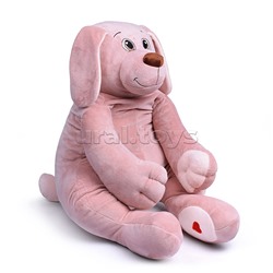 Собака Чарли, 85см (сидя 45 см), пудровый