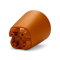 Горшок для цветов «Гранд», 8 л, d=24 см, h=25 см, пластиковый, с прикорневым поливом, коричневый