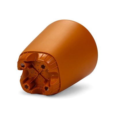 Горшок для цветов «Гранд», 8 л, d=24 см, h=25 см, пластиковый, с прикорневым поливом, коричневый