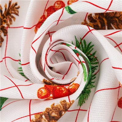 Скатерть новогодняя «Доляна» New Year 146×220 см, 100% хлопок, рогожка 164 г/м²