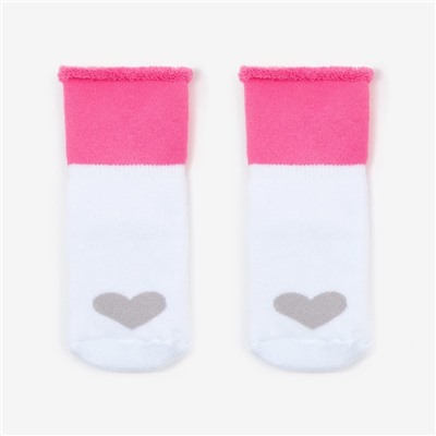 Набор носков для девочки махровые Крошка Я «Girl», 2 пары, размер 8-10 см