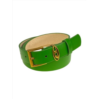 Ремень женский  из искусственной кожи, цвет ярко зеленый