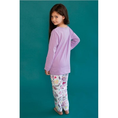 Пижама 22762 Barbie дл. рукав (Лиловый)