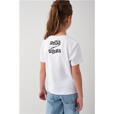 Фуфайка трикотажная для девочек (футболка) PLAYTODAY, 1240052