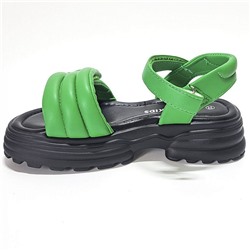 23-565F зел Босоножки для девочек (33-38)/12