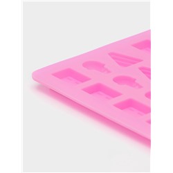 Форма для мармелада «Сладкоежка», силикон, 19.5×13.6×1 см, 45 ячеек, МИКС