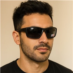 Очки солнцезащитные поляризованные, мужские, спорт, цвет черный, оправа матовая, арт.007.263