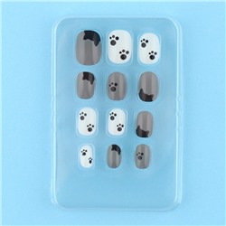 Детские накладные ногти «Котик», 12 шт.