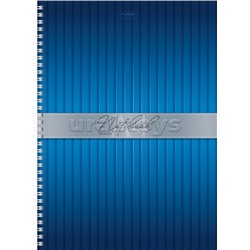 Тетрадь с твердой обложкой 80л. А4 клетка "Plisse" на гребне перфорация на отрыв, глянцевая ламинация